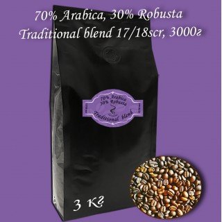 Кава зернова Traditional blend 70%A/30%R 17/18scr C.B.3000г